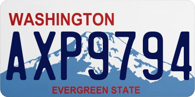 WA license plate AXP9794