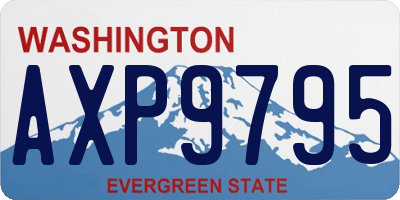 WA license plate AXP9795