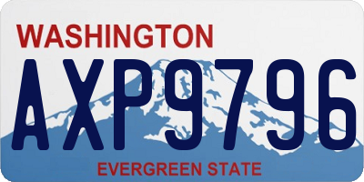 WA license plate AXP9796
