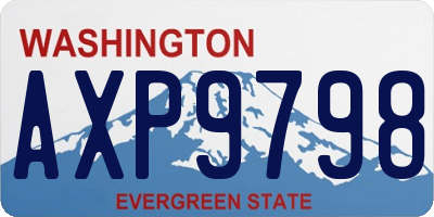 WA license plate AXP9798