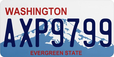 WA license plate AXP9799