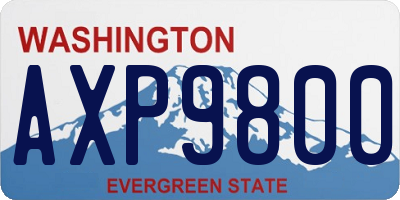 WA license plate AXP9800
