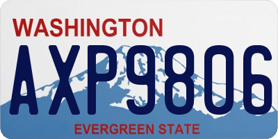 WA license plate AXP9806