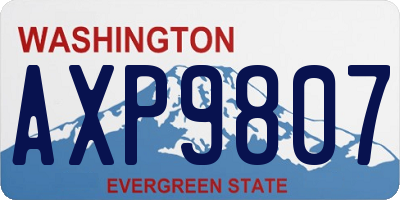 WA license plate AXP9807