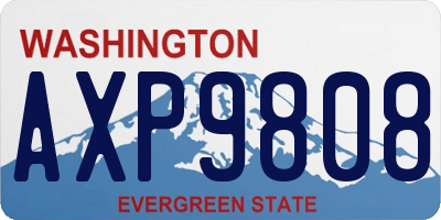 WA license plate AXP9808