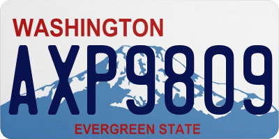 WA license plate AXP9809