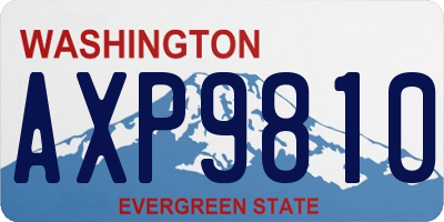WA license plate AXP9810