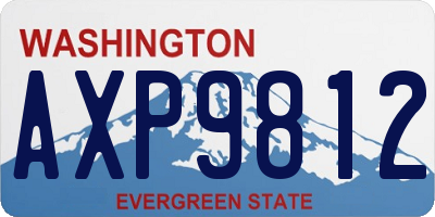 WA license plate AXP9812