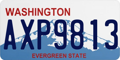 WA license plate AXP9813