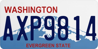 WA license plate AXP9814