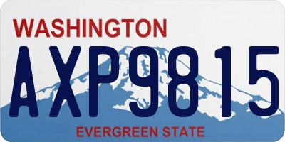 WA license plate AXP9815