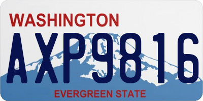 WA license plate AXP9816