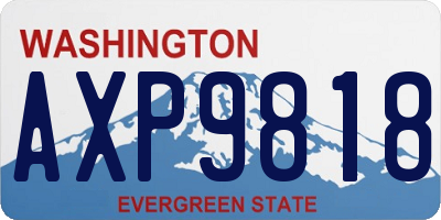 WA license plate AXP9818