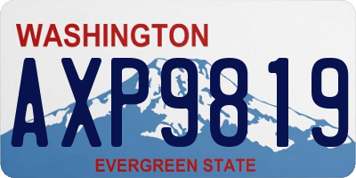 WA license plate AXP9819