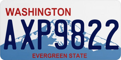 WA license plate AXP9822