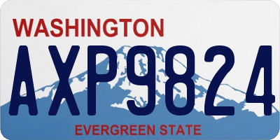 WA license plate AXP9824