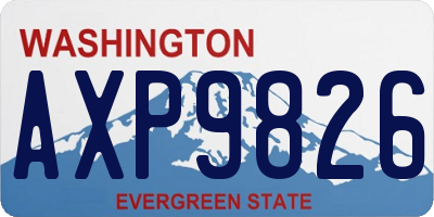 WA license plate AXP9826