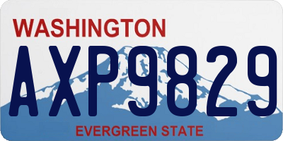 WA license plate AXP9829