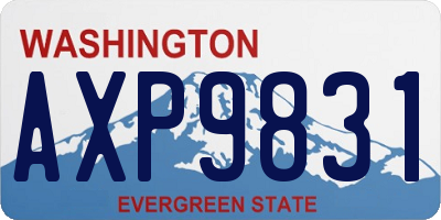 WA license plate AXP9831