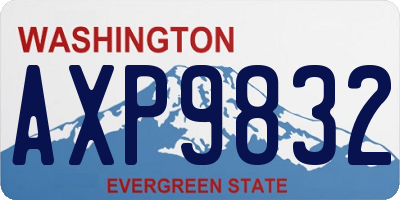 WA license plate AXP9832