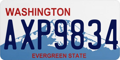 WA license plate AXP9834