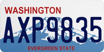 WA license plate AXP9835