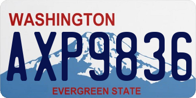 WA license plate AXP9836