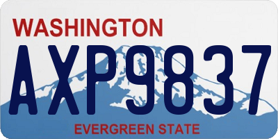 WA license plate AXP9837