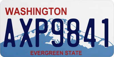 WA license plate AXP9841