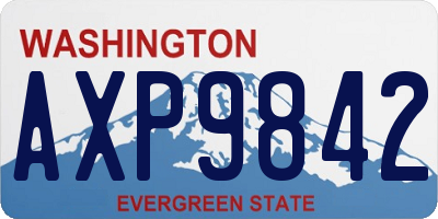WA license plate AXP9842