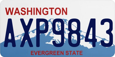 WA license plate AXP9843