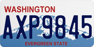 WA license plate AXP9845