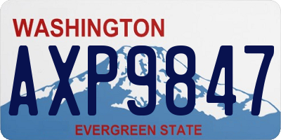 WA license plate AXP9847