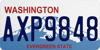WA license plate AXP9848