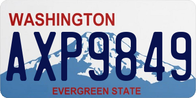 WA license plate AXP9849