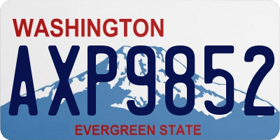 WA license plate AXP9852