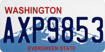 WA license plate AXP9853