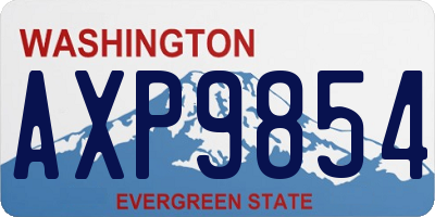 WA license plate AXP9854