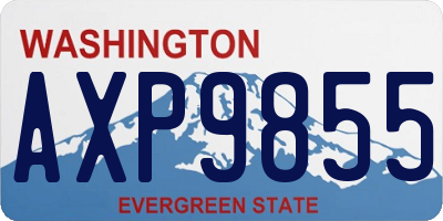 WA license plate AXP9855