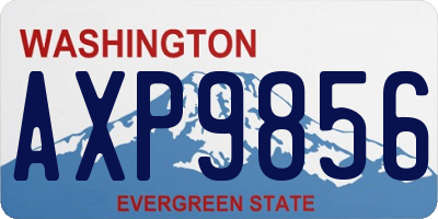 WA license plate AXP9856