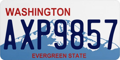 WA license plate AXP9857