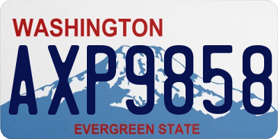 WA license plate AXP9858