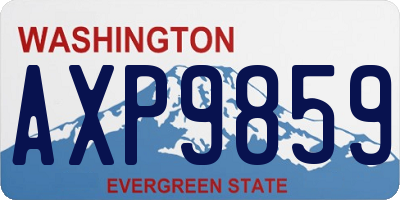 WA license plate AXP9859