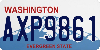 WA license plate AXP9861