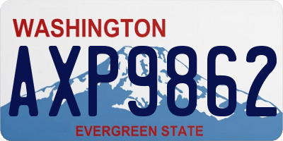 WA license plate AXP9862