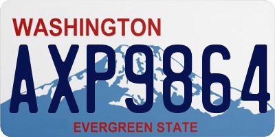 WA license plate AXP9864