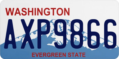 WA license plate AXP9866