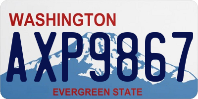 WA license plate AXP9867