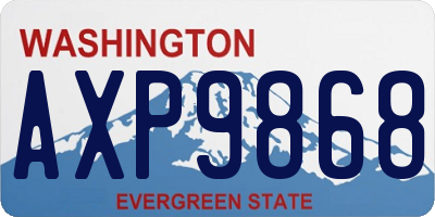 WA license plate AXP9868