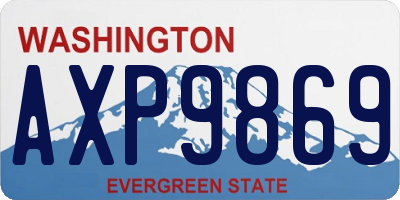 WA license plate AXP9869